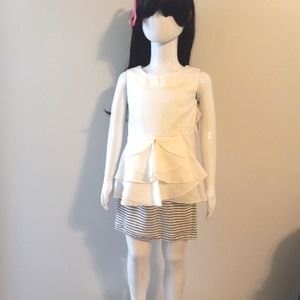 Little Girls White Cotton Blouse